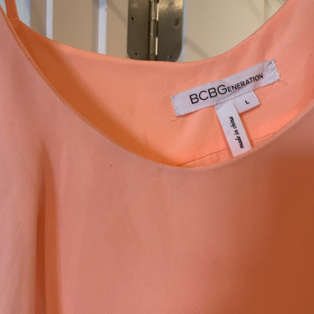Peach mid length dress